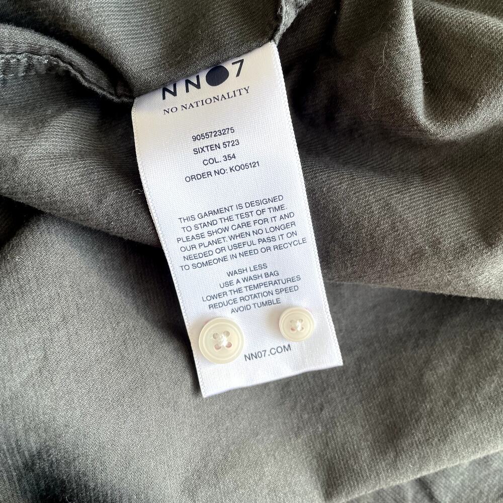 NN07 No Nationality Men's Levon Olive Corduroy Button Down Shirt XL - Picture 11 of 16
